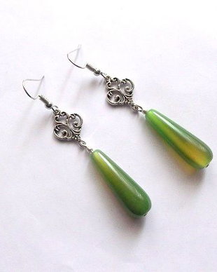 cercei agate verde 44977