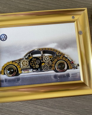 Masina model Volkswagen Beetle 1966 Cod M 563・Cadouri masini・Tablouri masini