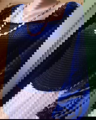 Bluza din catifea bleumarin