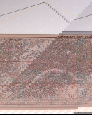 Poster mare cu harta Londrei in anul 1836