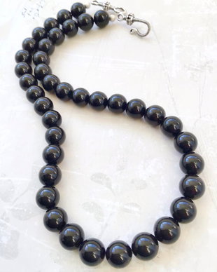Colier perle de Mallorca negre