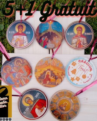 Decorațiuni față-verso personalizate 5+1 GRATUIT