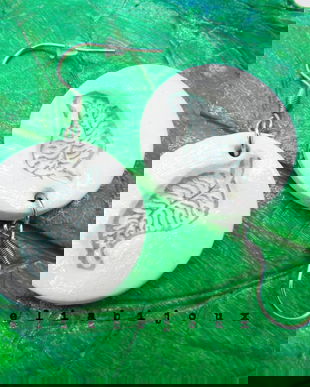 Cercei statement handmade unicat - rotunzi (cod923)