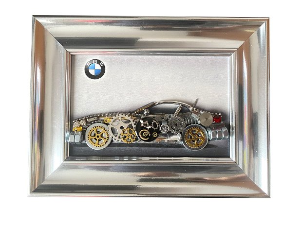 Masina model BMW Cod M 625・Tablou masina Bmw・Cadouri pentru familie si prieteni・Decoratiune perete colaj piese de ceas