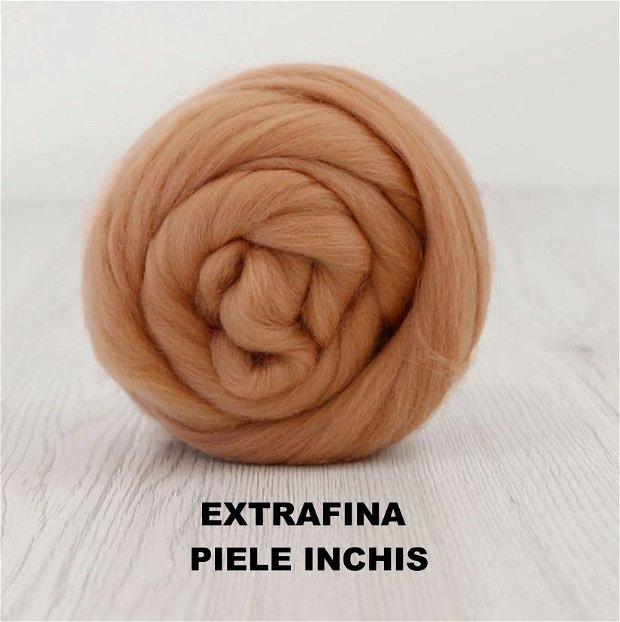 lana extrafina -PIELE INCHIS-50g