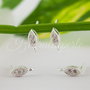 Baza cercei, argint 925 si cubic zirconia (1per)