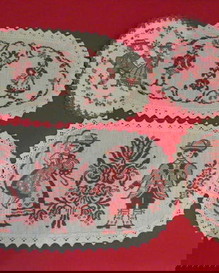 Set 4 mileuri rustice cu dantela