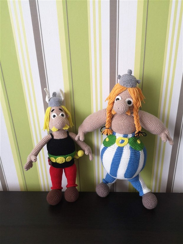 Jucărie croşetată - Asterix & Obelix