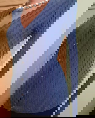 Bluza cashmere  albastru pudrat