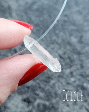 Colier/Choker transparent din argint 92.5 și Cristal de stancă/Cuarț natural