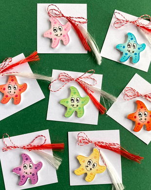 Martisor, brosa steluta din lemn