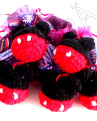 Marturie pentru fetita MICKEY MOUSE saculet roz inchis