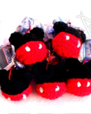 Marturie pentru fetita MICKEY MOUSE saculet roz deschis