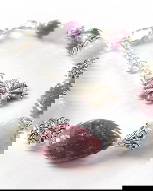 Bratara acvamarin si lepidolit