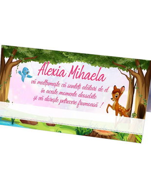 Plic pentru dar botez, tematica Bambi
