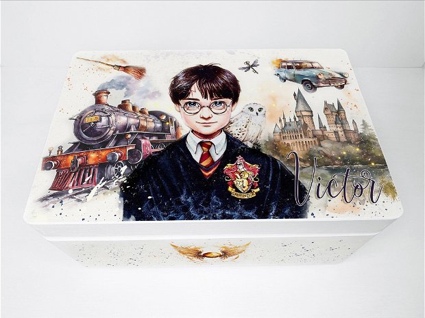 Cutie Amintiri Copii Personalizată - Harry Potter