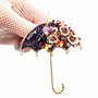 Rezervat Broșă Umbrela - Purple Umbrella Flowers