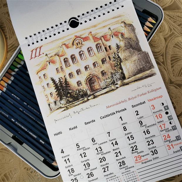 Calendar de perete, 2024, Grafica din Targu Mures, in Maghiara