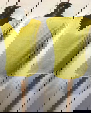 COMMA TOP SATIN GALBEN SOLAR