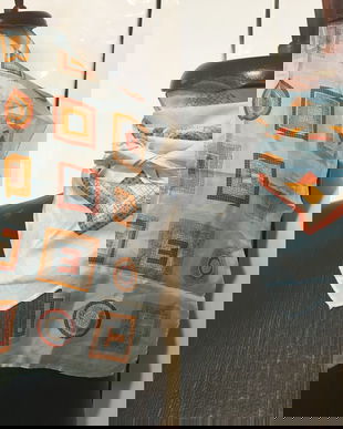 ESARFA MICA MATASE NATURALA ALBASTRA