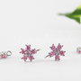 Baza cercei, argint 925 si cubic zirconia, 6.5mm (1per)