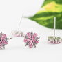 Baza cercei, argint 925 si cubic zirconia, 10mm (1per)