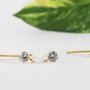 Baza cercei, argint 925 si cubic zirconia, 6mm (1per)