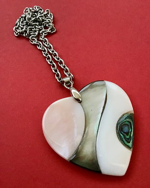 Pandantiv inima Paua Shell