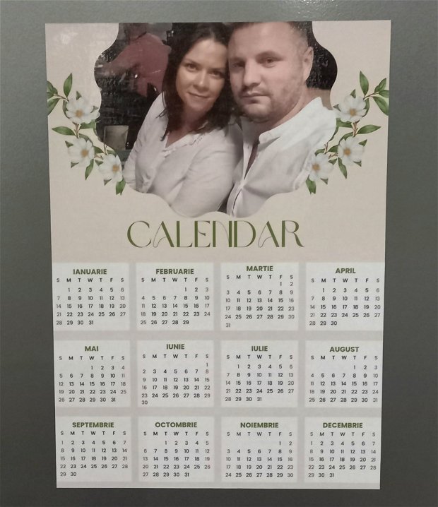 Calendar magnetic personalizat 2024