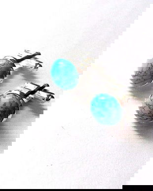 butoni camasa cu turcoaz 44789