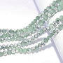 Cristale din sticla, rondelle, 4x3 mm, verde deschis
