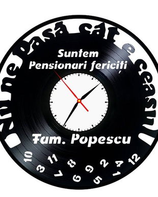 PENSIONARI FERICITI-ceas de perete(personalizabil)