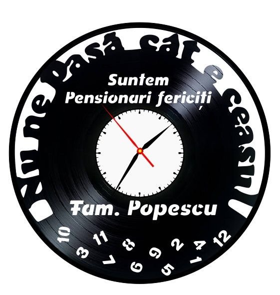 PENSIONARI FERICITI-ceas de perete(personalizabil)
