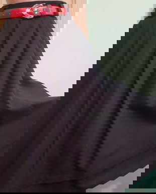 Fusta stofa lana  , gri inchis nature