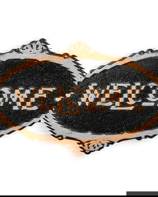 Placheta din fonta Welcome