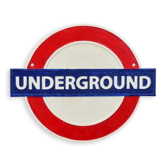 Placă din fontă cu inscripția "Underground"