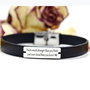 Bratara Piele Naturala / Placuta personalizata / Youre much stronger than you think and more loved than you know! / Argint 925
