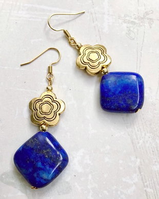 Cercei Vintage Lapis lazuli