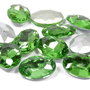 Cabochon din sticla, oval, 18x13 mm, peridot