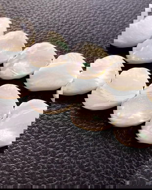 SHEL-K012/Margele sidef inima alb crem 18~19x18~19x4~6mm- 1 buc