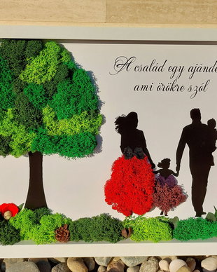 Tablou licheni Familia 30 x 40 cm