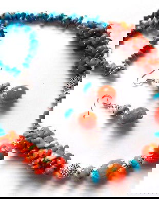 set agate ,coral si turcoaz 44868