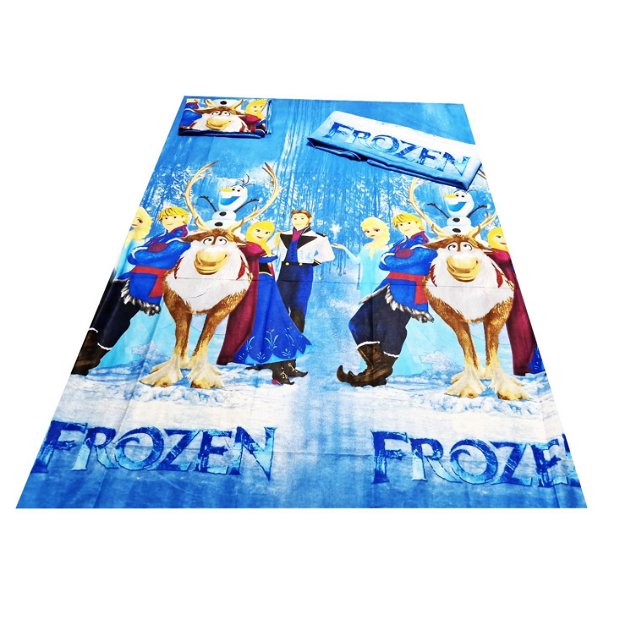 Lenjerie pat, 3 piese MCF, Frozen, multicolor 200x90 cm
