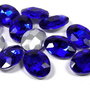 Cabochon din sticla, oval, 18x13 mm, light safir