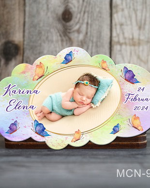 Marturii botez personalizate fete - Magneti botez - Fluturi