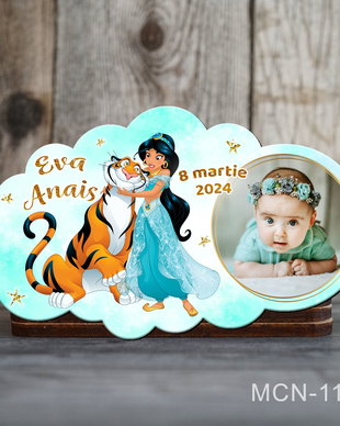 Marturii botez handmade - Magneti botez personalizati - Printesa Jasmine