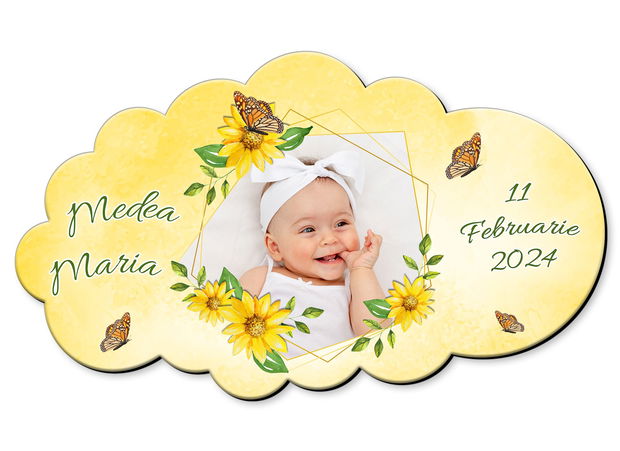 Marturii botez handmade - Magneti botez personalizati - Tematica Fluturi