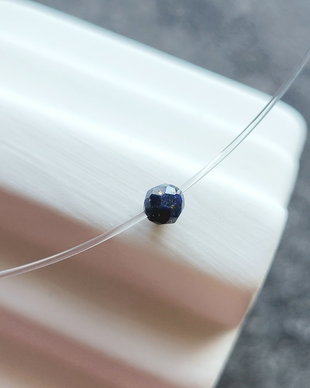 Colier/Choker transparent din argint 92.5 și Lapis Lazuli