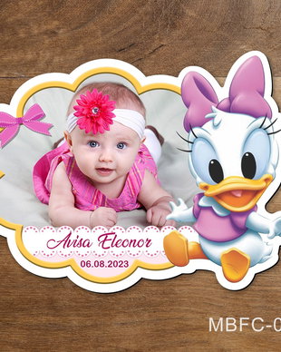 Marturii botez magnetice cu Daisy Duck bebelus - Marturii botez fete