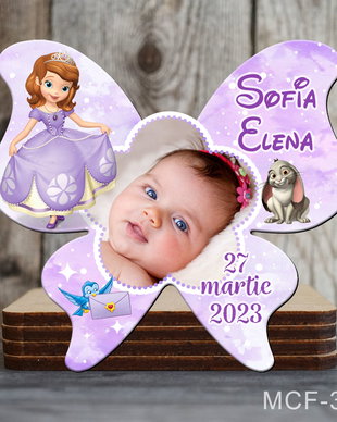 Marturii botez deosebite - Magneti botez fete - Tematica Printesa Sofia